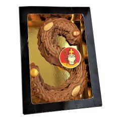 Chocolade letter zwart doosje