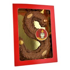Chocolade letter met sint afbeelding