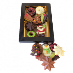 Brievenbus kerst chocolade in vensterdoosje