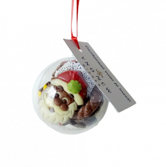 kerstbal met chocolade
