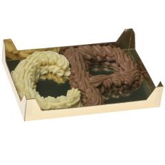 2 chocoladeletters in 1 doosje