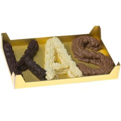 3 Chocolade letters in 1 vensterdoos 