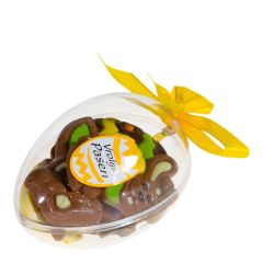 Transparant Ei met chocolade