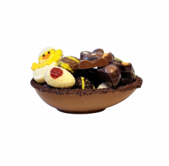 Luxe eierschaal gemengd met paaschocolade, middel 