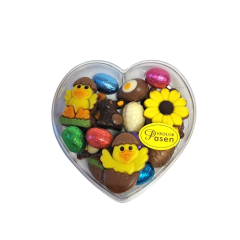 Transparant hart paas chocolade