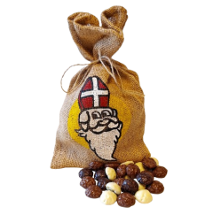 Jute zakje "Duardo" met chocolade kruidnoten