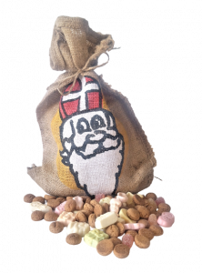 Jute zak "Gullepiet" groot met strooigoed