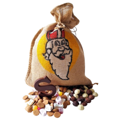 Royale jute zak  "Pedro" met Sint lekkernijen