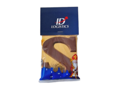 Chocoladeletter met kaartje